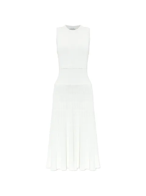 Lacoste ribbed-knit sleeveless midi dress