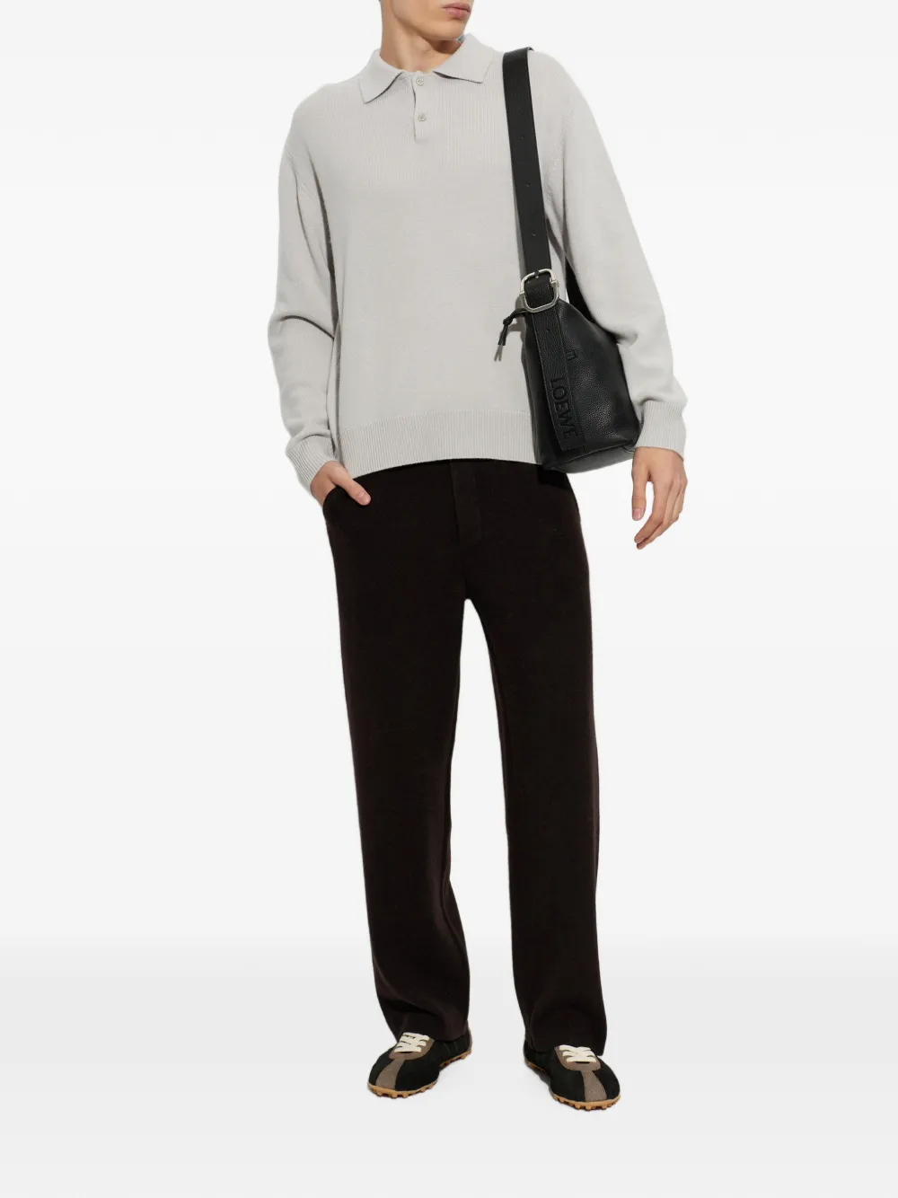 Lisa Yang Rufus kasjmier poloshirt Grijs