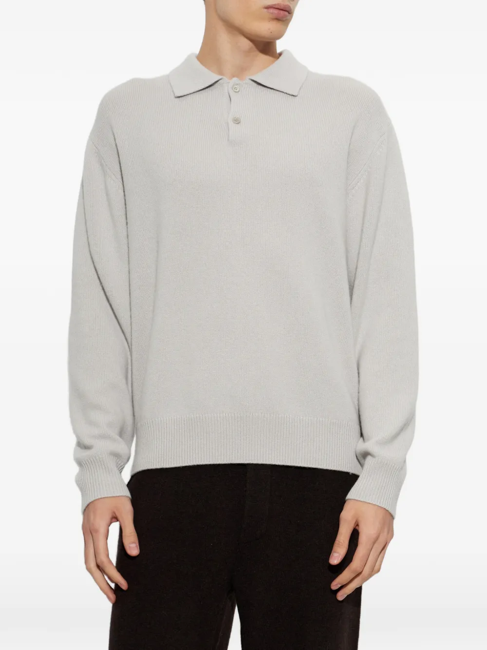 Lisa Yang Rufus kasjmier poloshirt Grijs