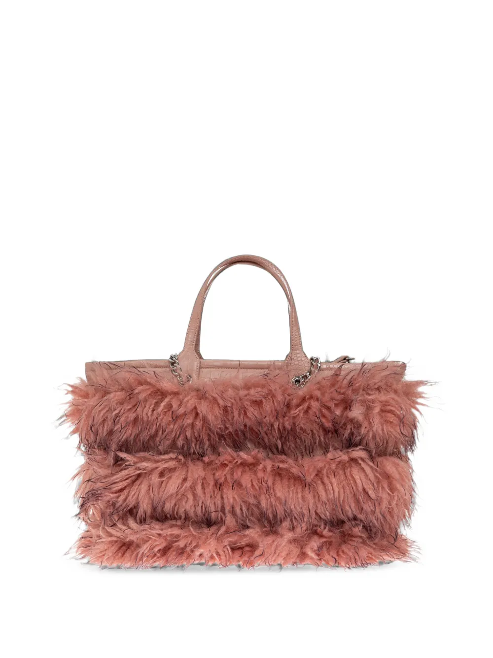 Kurt Geiger London Hoxton leren shopper van imitatiebont Roze