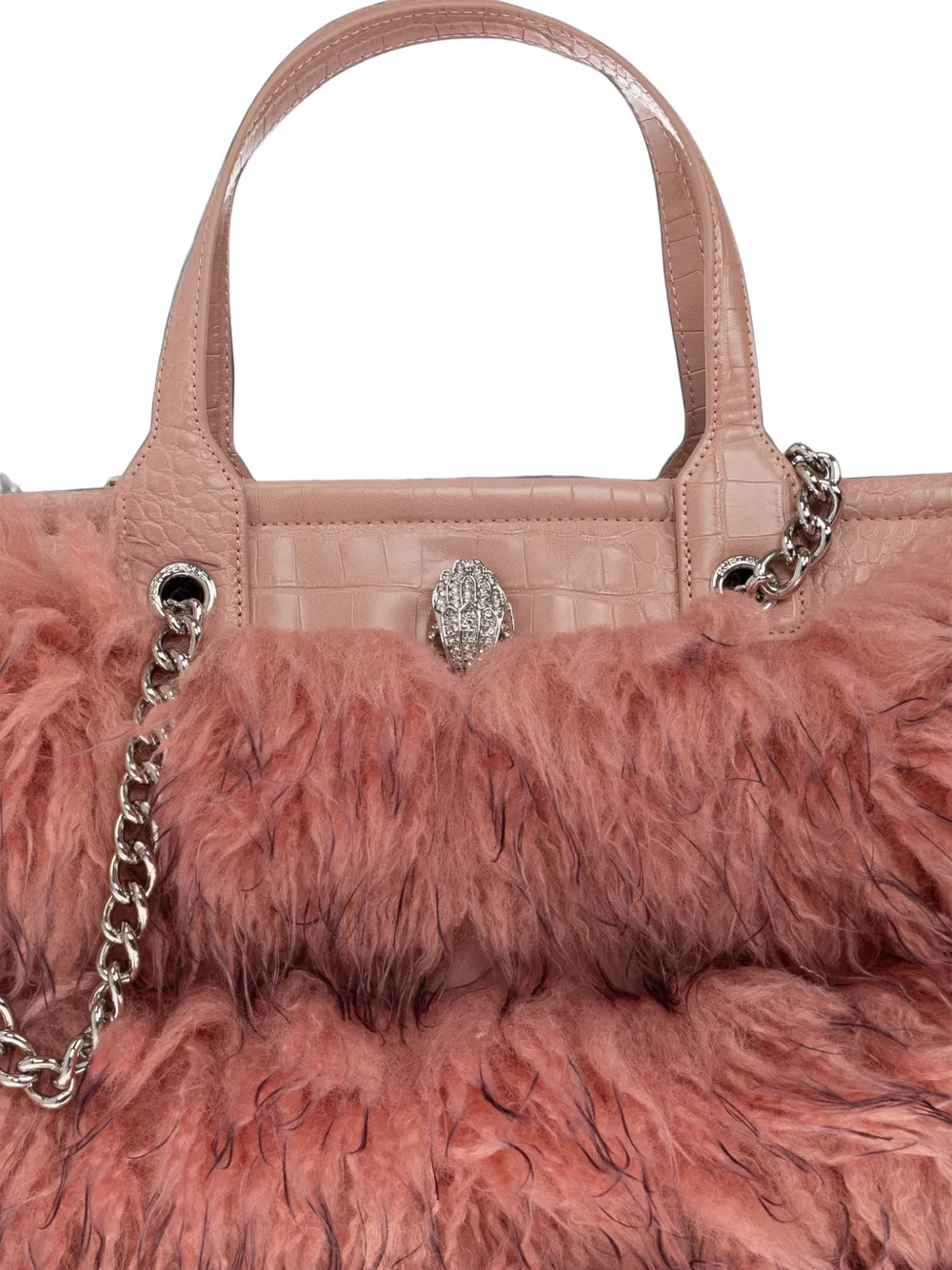 Kurt Geiger London Hoxton leren shopper van imitatiebont Roze