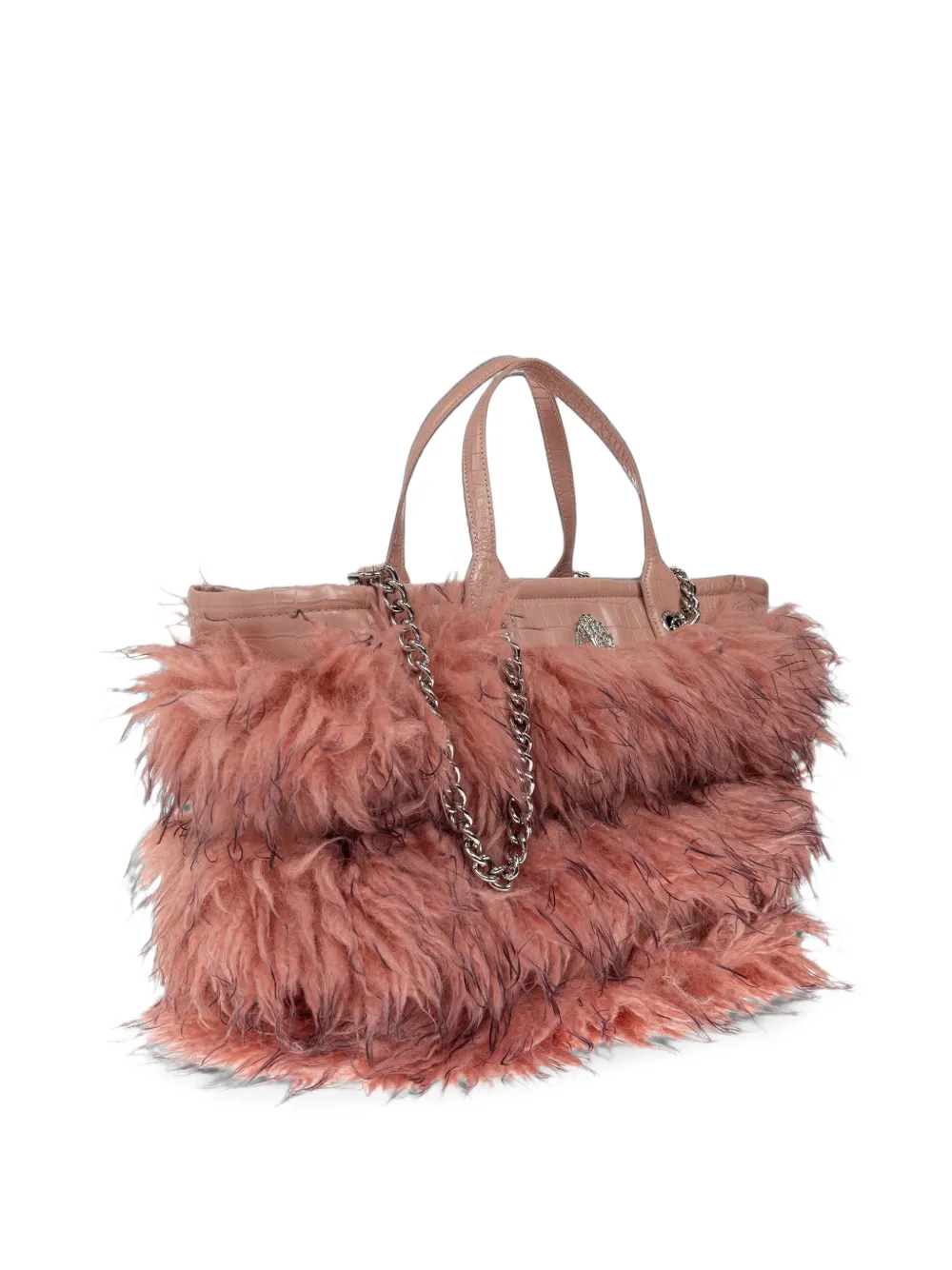 Kurt Geiger London Hoxton leren shopper van imitatiebont Roze