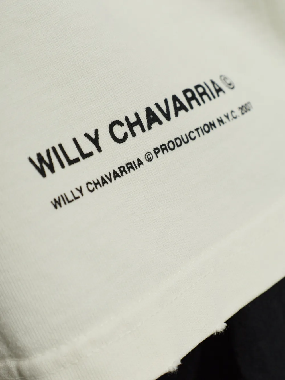 Willy Chavarria Street Moves Bufallo gerafeld T-shirt met grafische print Beige