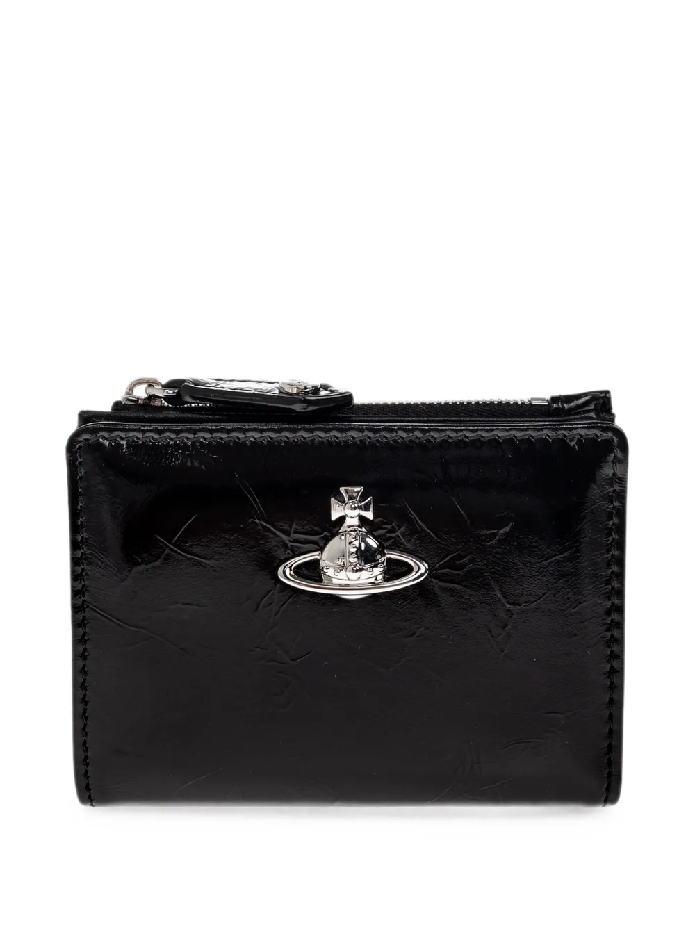 Vivienne Westwood Orb-plaque leather wallet - Nero