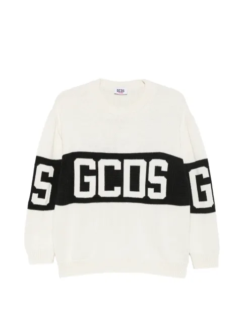 Gcds Kids logo-intarsia sweater