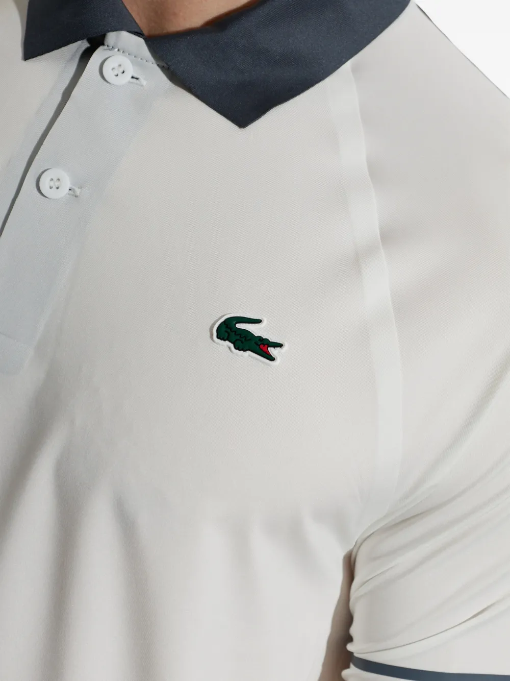 Lacoste x Novak Djokovic On Court poloshirt met logo-patch Wit