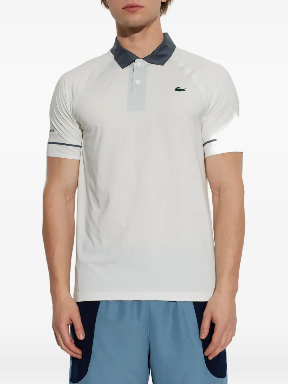 Lacoste x Novak Djokovic On Court poloshirt met logo-patch Wit