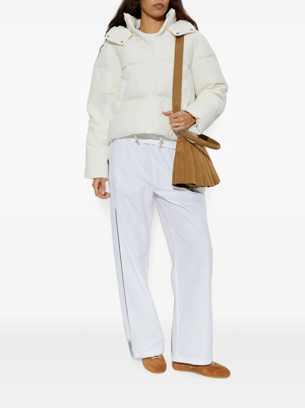 Lacoste Donsjack met capuchon Wit