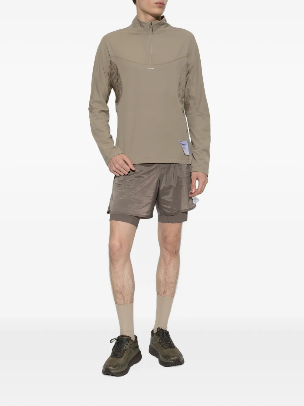 Satisfy FuzzFleece Octa performance top Beige
