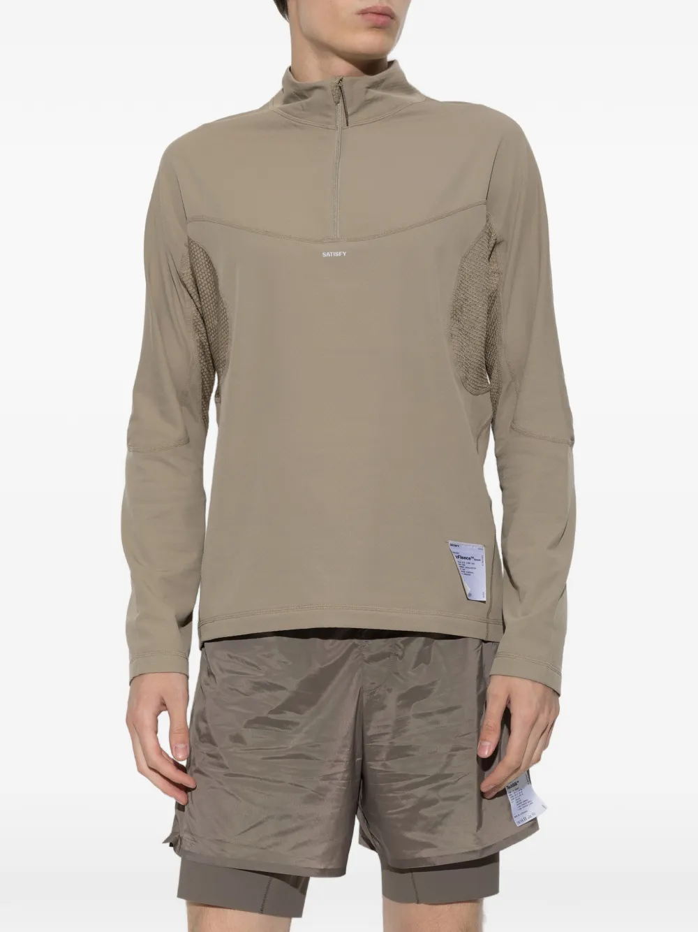Satisfy FuzzFleece Octa performance top Beige