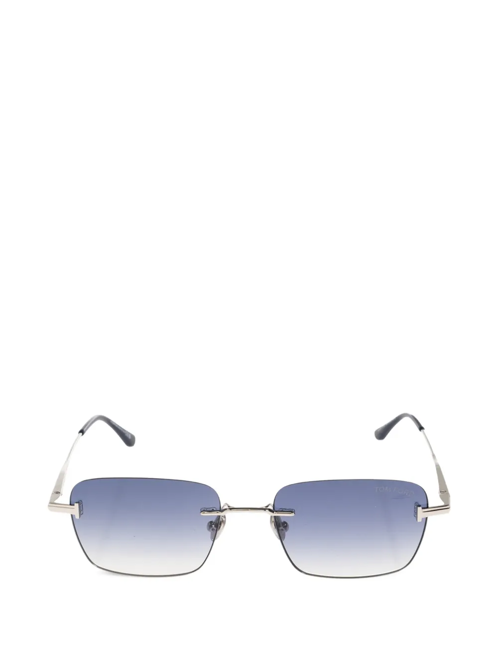 TOM FORD Jake rectangle-frame sunglasses - Argento