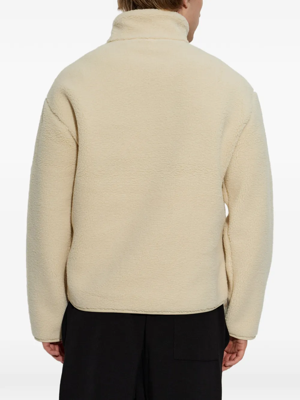 Lacoste Teddy fleece trui Beige