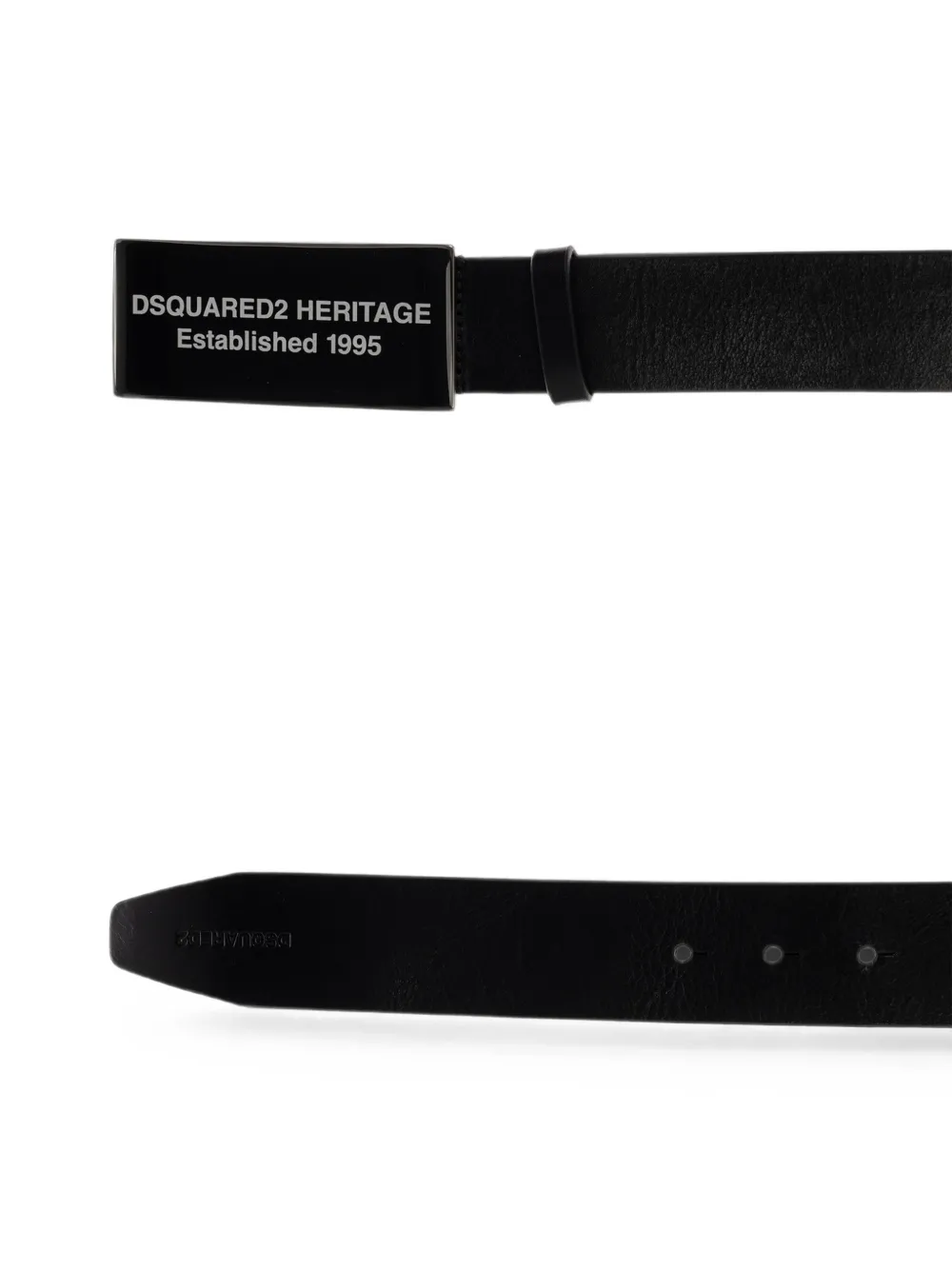 DSQUARED2 Heritage riem met plakkaat Zwart