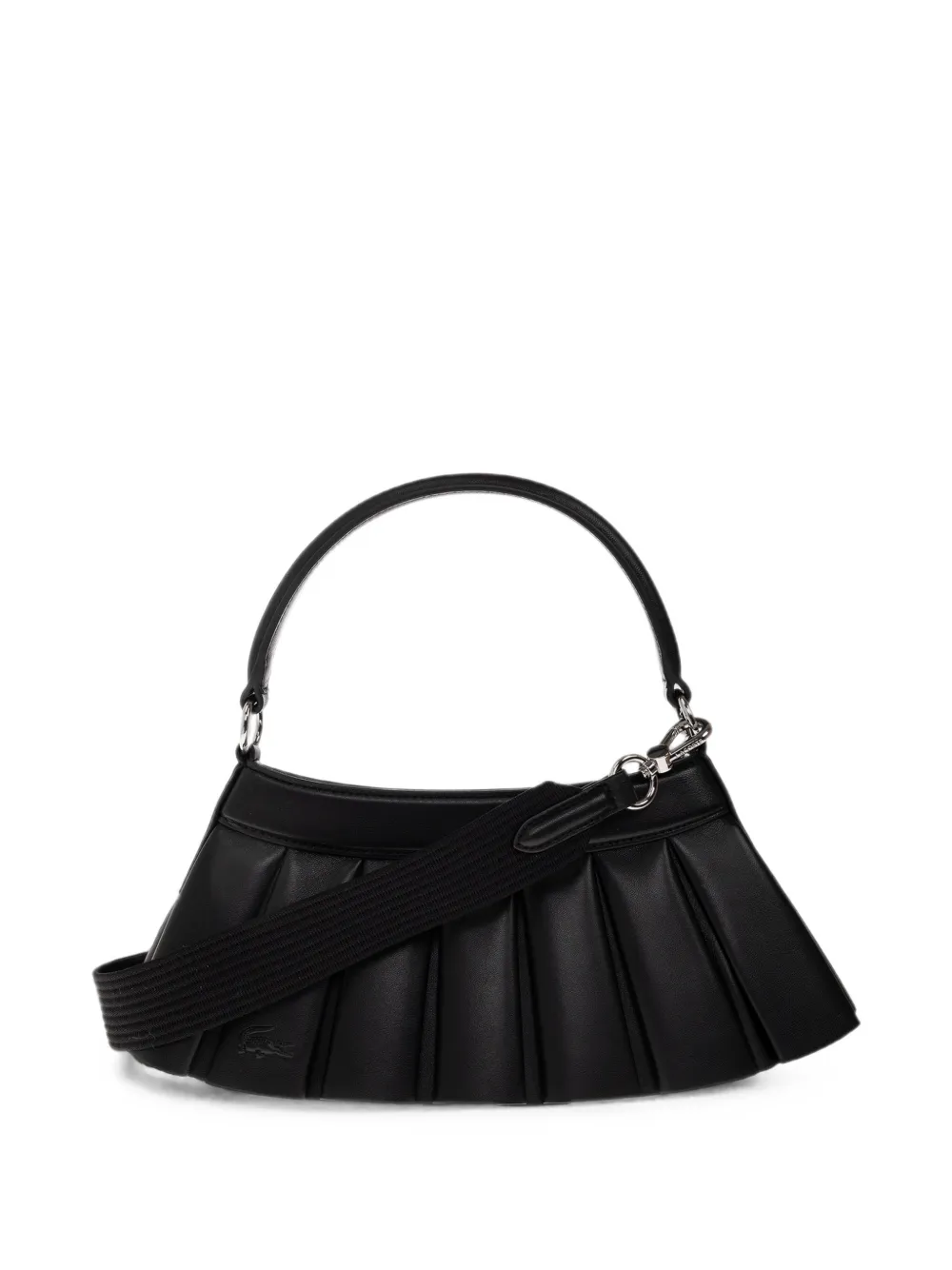 Lacoste Lenglen geplooide lammy shopper Zwart