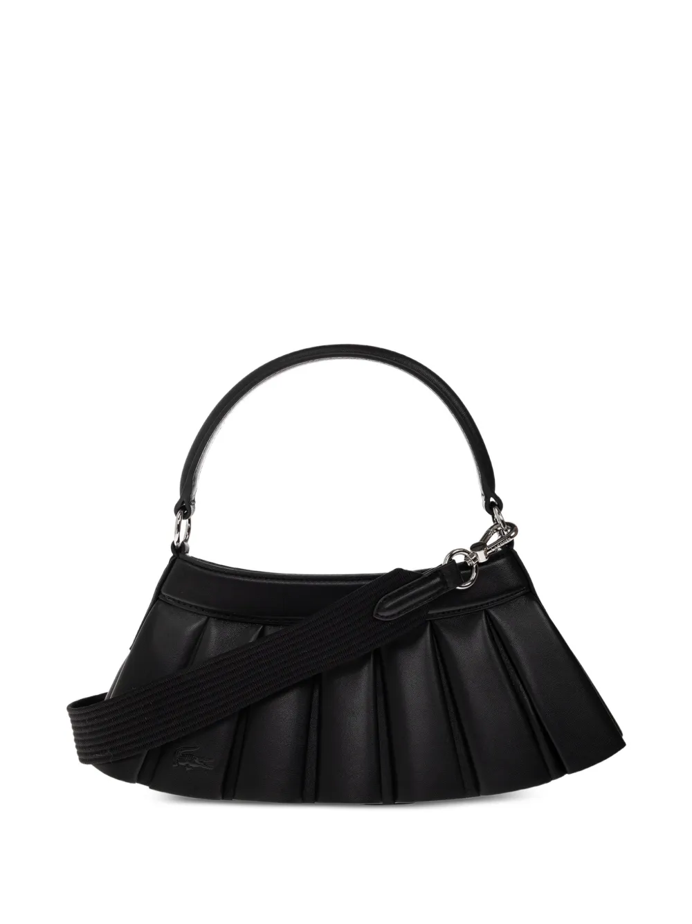 Lacoste Lenglen pleated sheepskin tote bag