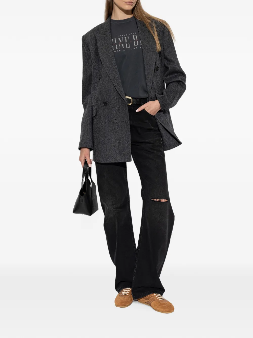 rag & bone Emile blazer met dubbele rij knopen Grijs