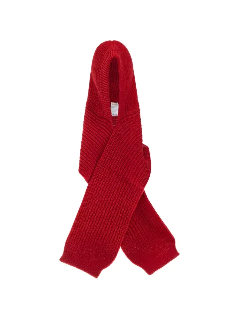 Moncler ribbed-knit hooded scarf
