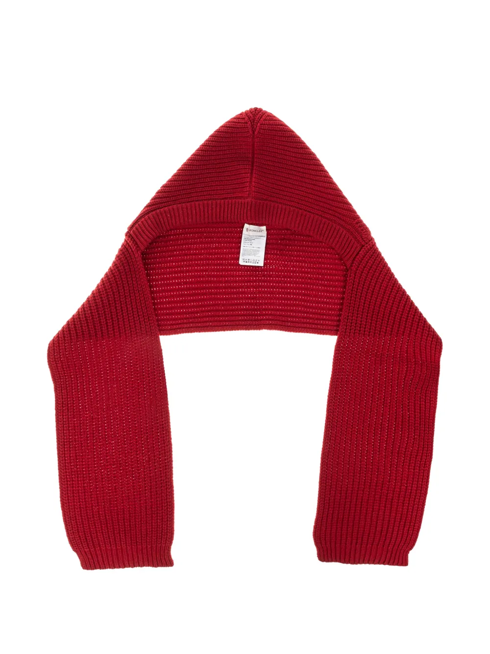 Moncler Ribgebreide sjaal Rood