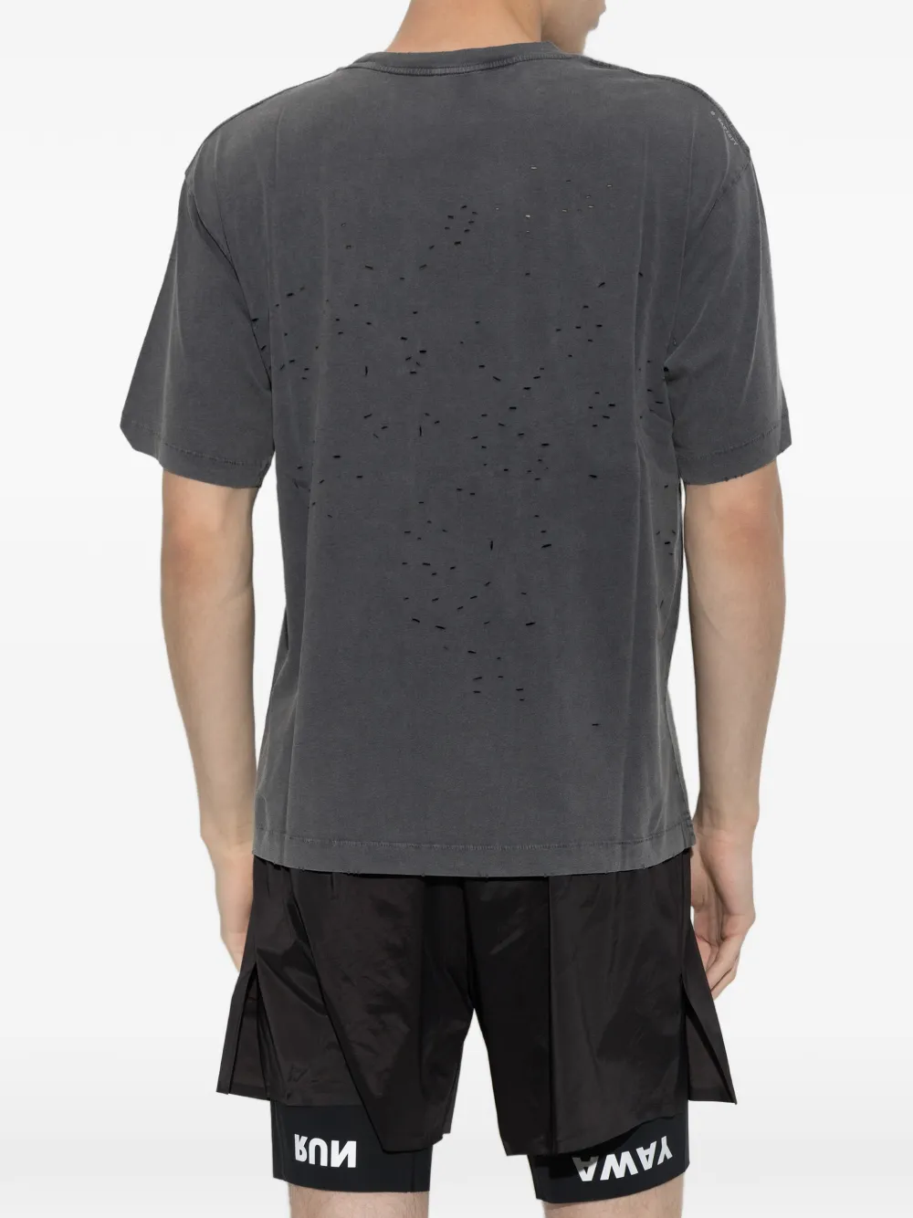 Satisfy Mothtech Logo-print T-shirt In Gray