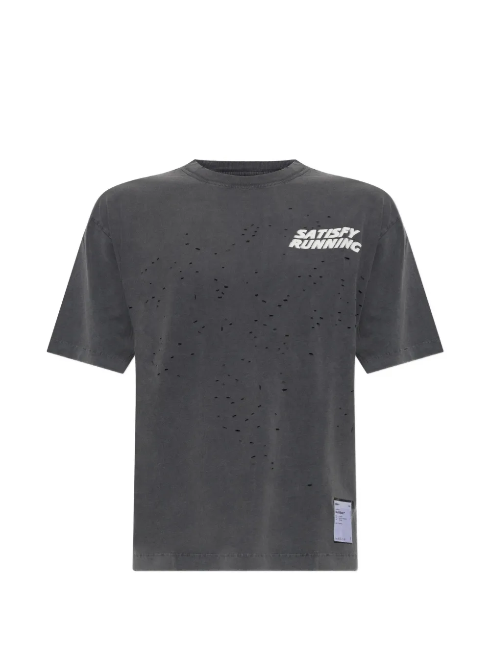 Satisfy Mothtech Logo-print T-shirt In Gray