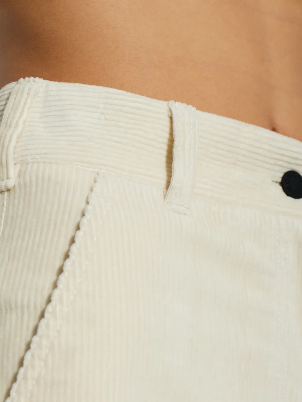 Moncler Grenoble Ribfluwelen broek met wijde pijpen Wit