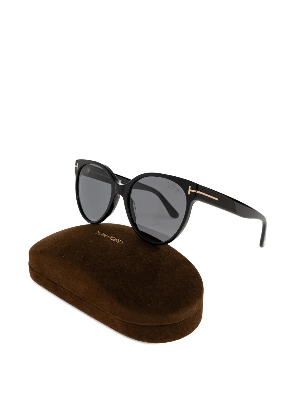 TOM FORD Eyewear Tallulah-02 cat-eye-zonnebril Zwart