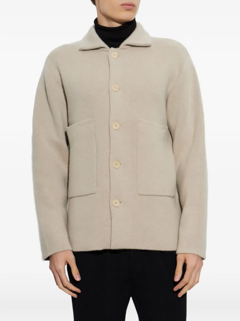 Lisa Yang Louis vest met knopen Beige