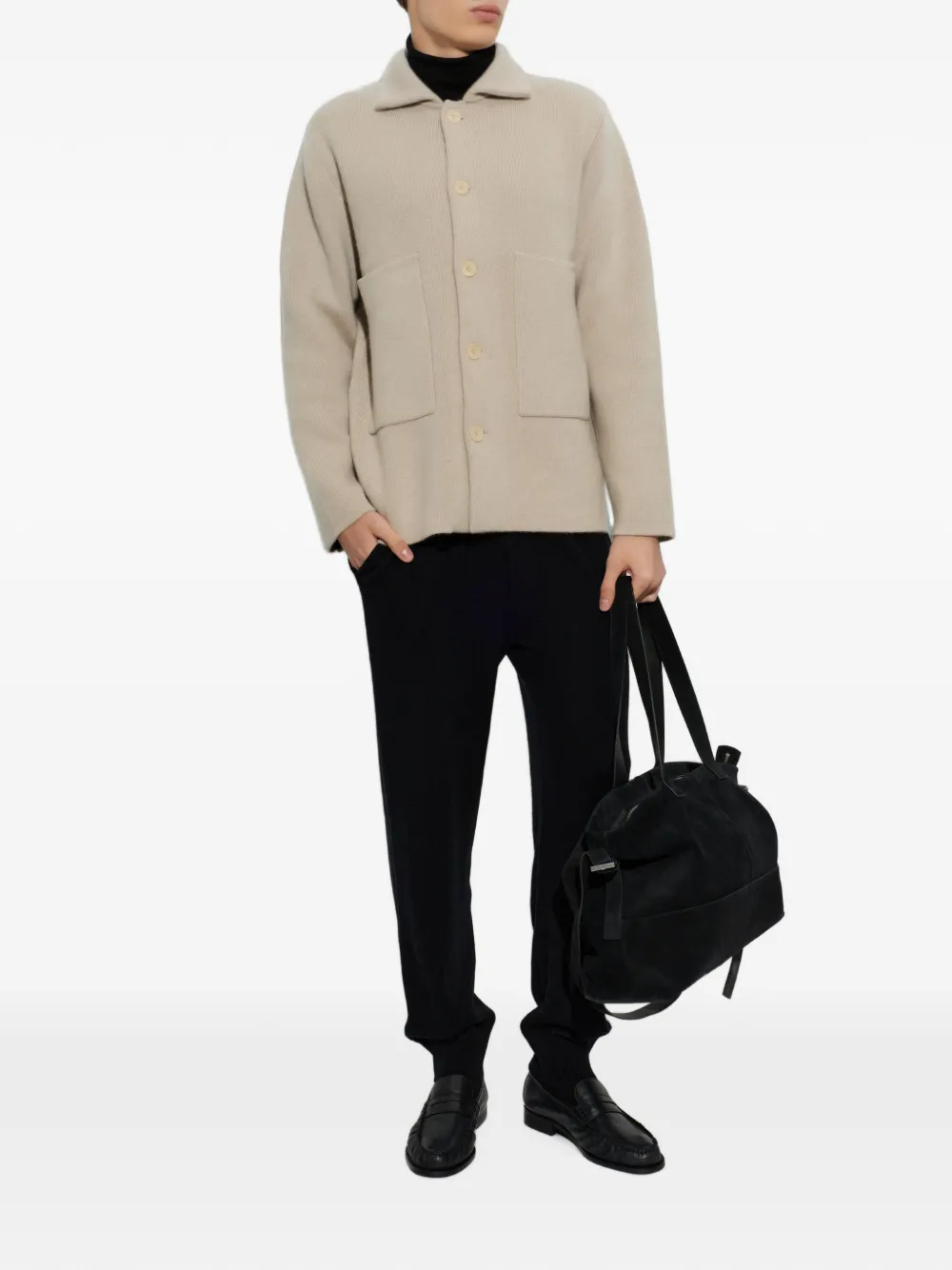 Lisa Yang Louis vest met knopen Beige
