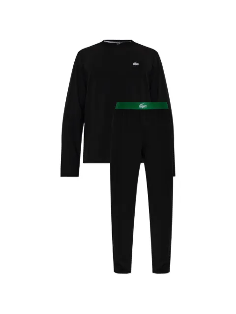 Lacoste logo-patch pajamas set (set of two)