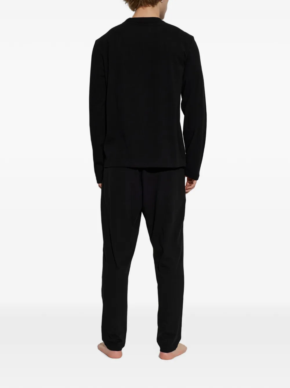 Lacoste Tweedelige pyjama met logo-patch Zwart