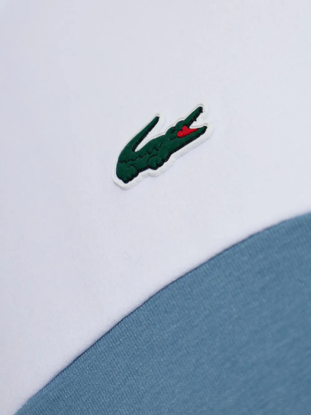 Lacoste Sportsweater met colourblocking en kwartrits Blauw