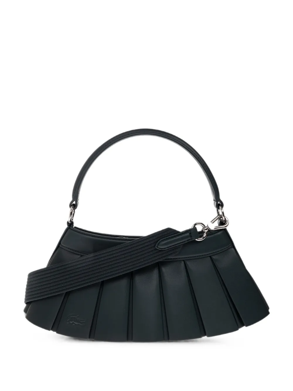 Lacoste H Lenglen pleated leather tote bag