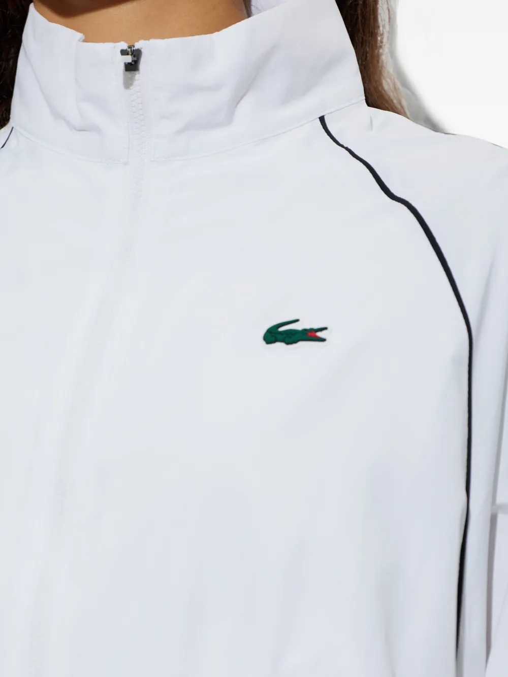 Lacoste Performance trainingsjack met biesafwerking Wit