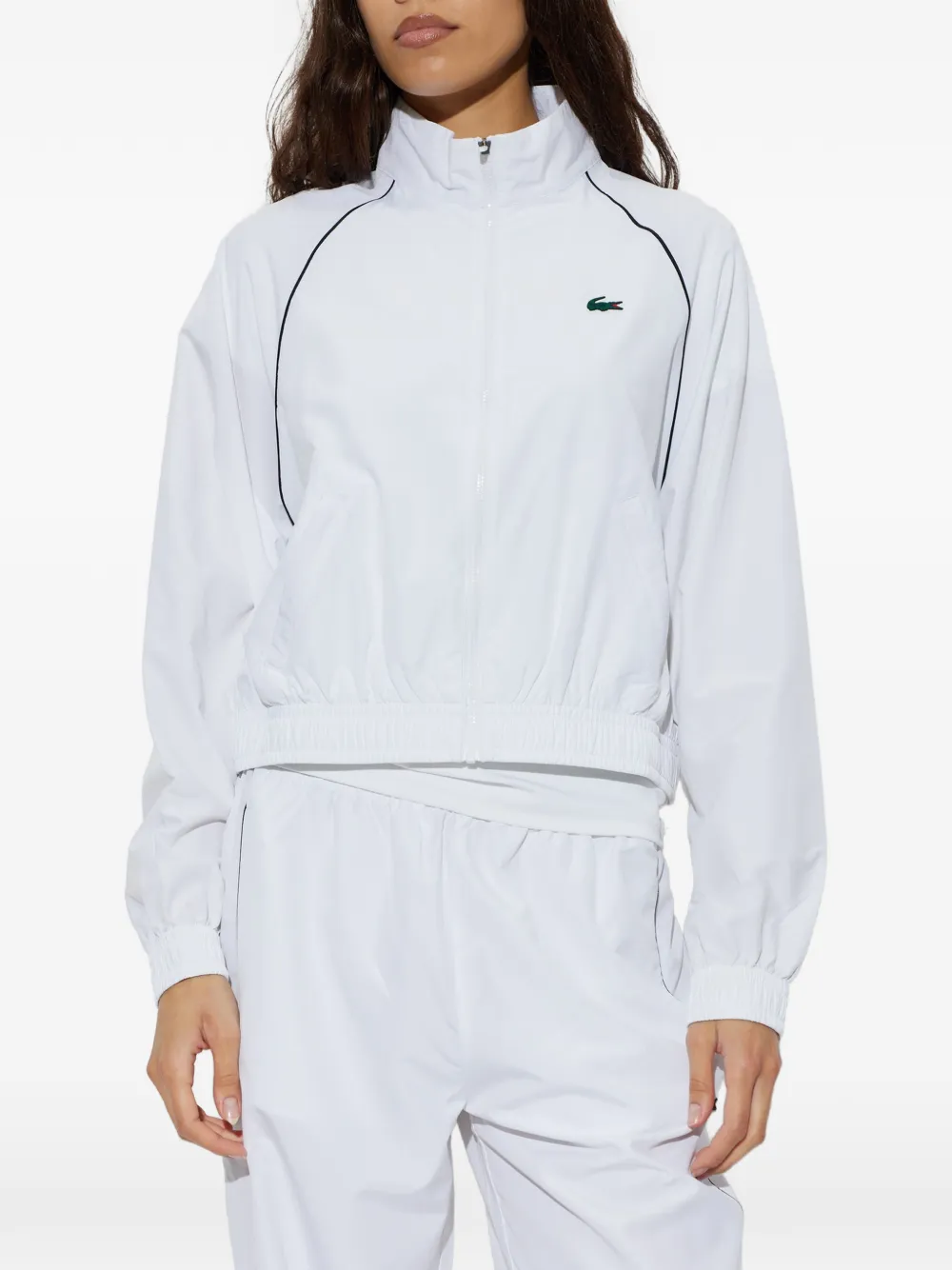 Lacoste Performance trainingsjack met biesafwerking Wit