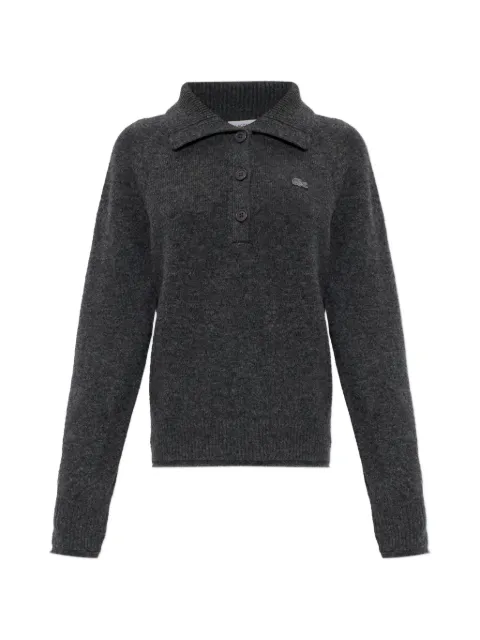 Lacoste long-sleeve polo-collar sweater