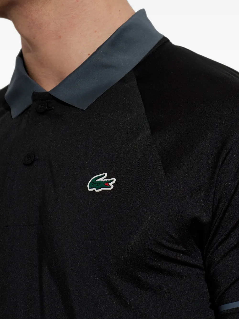 Lacoste x Novak Djokovic On Court poloshirt Zwart
