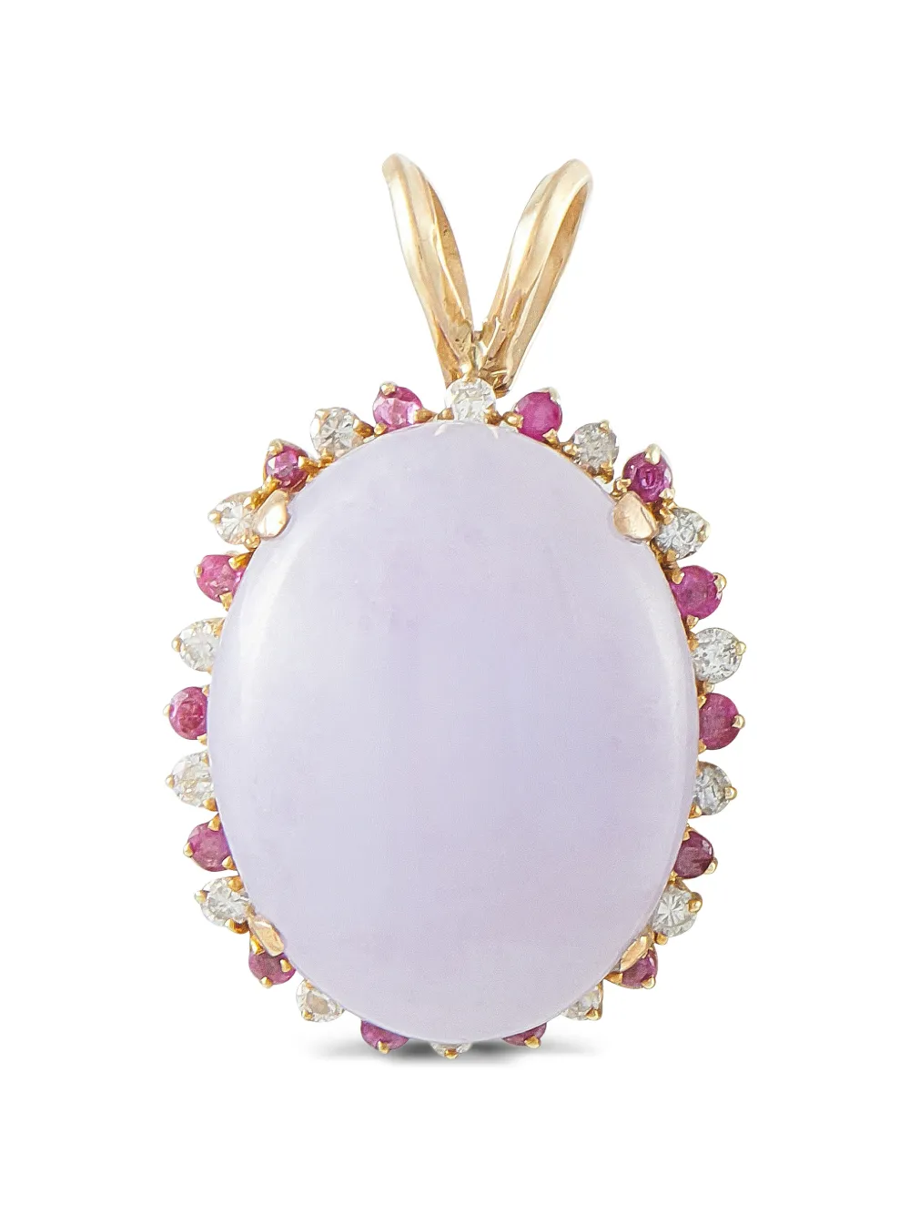 LB Exclusive lavender jade ruby and diamond pendant - Oro