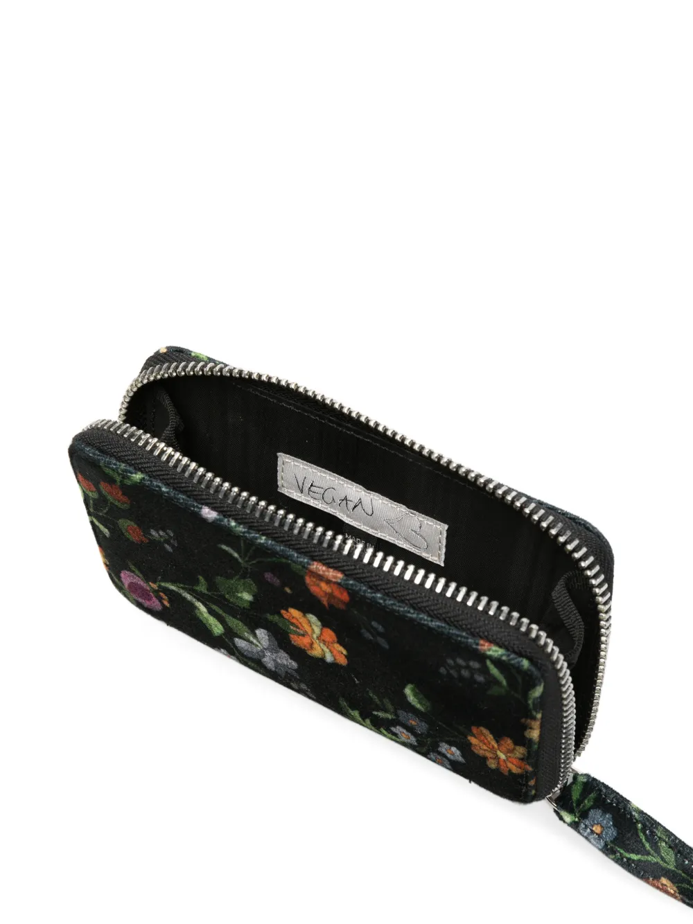 Vivienne Westwood Vierkante portemonnee met bloemen-print Zwart