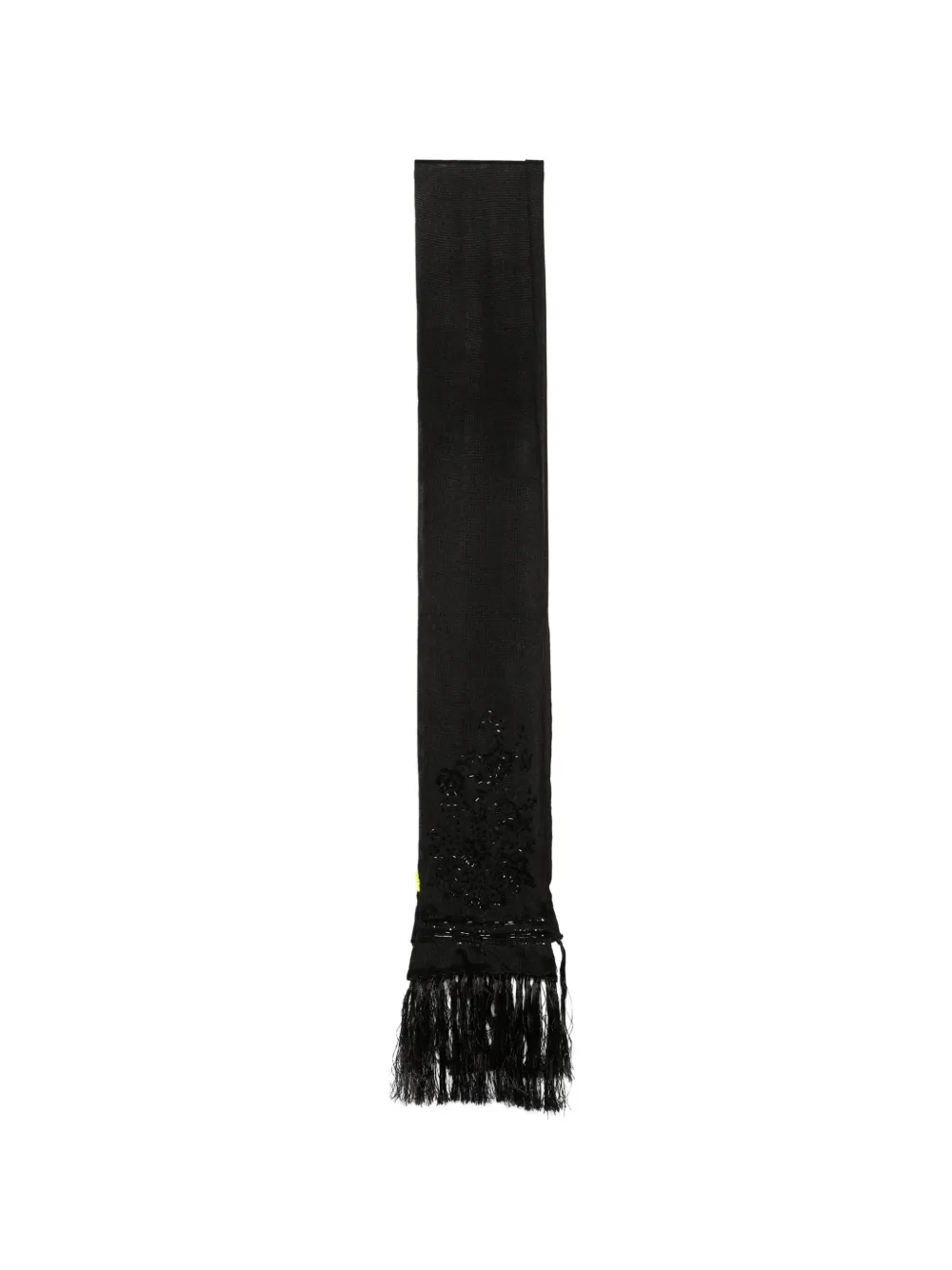 DSQUARED2 embellished fringed scarf - Schwarz