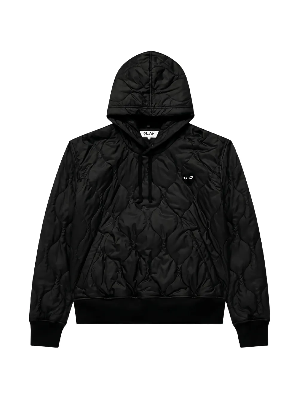 Comme Des Garçons Play quilted Heart logo hoodie jacket - Nero
