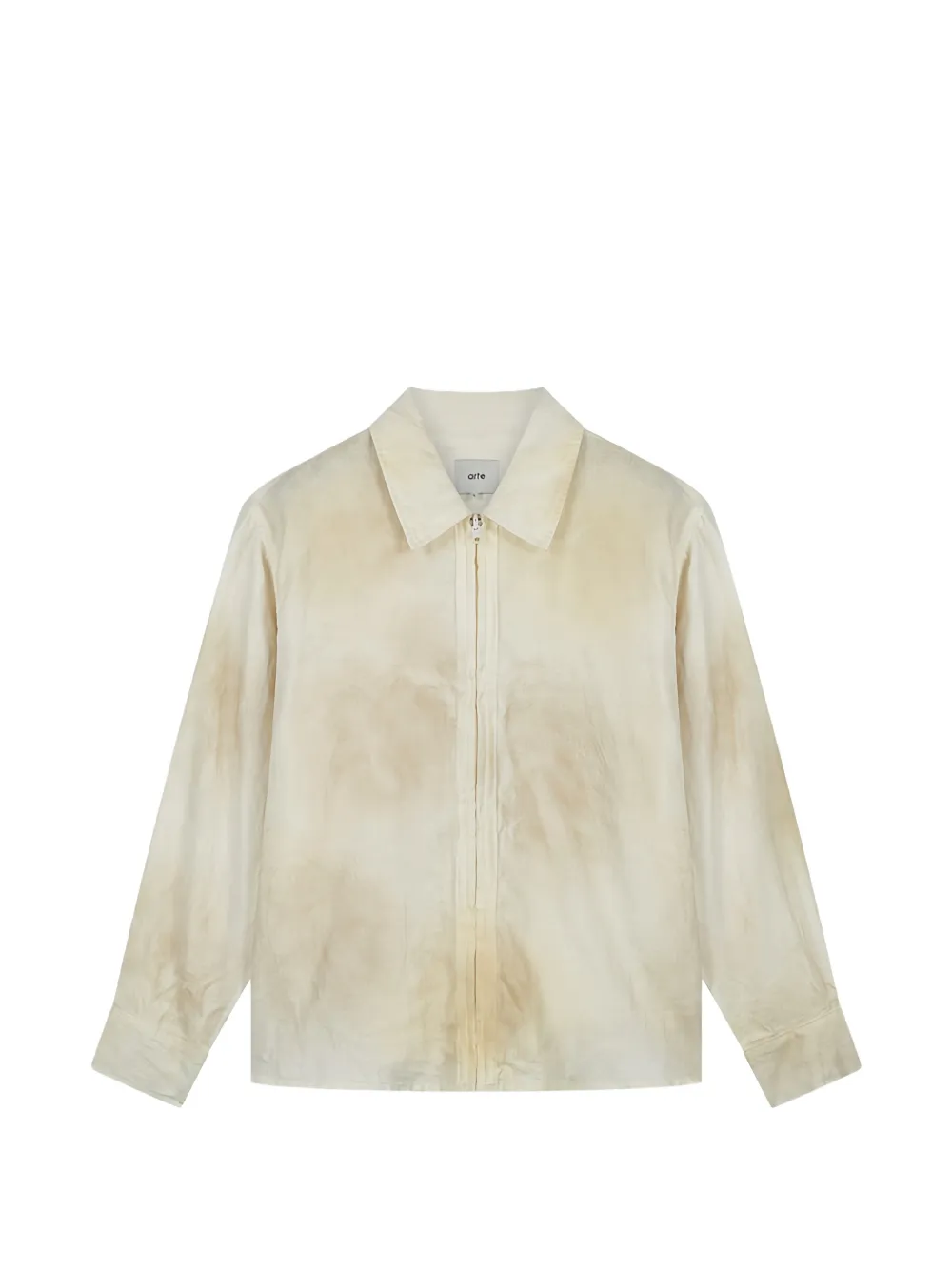 Arte Antwerp Dusty zip-up linen shirt - Tons neutres Arte Antwerp Dusty zip-up linen shirt - Tons neutres