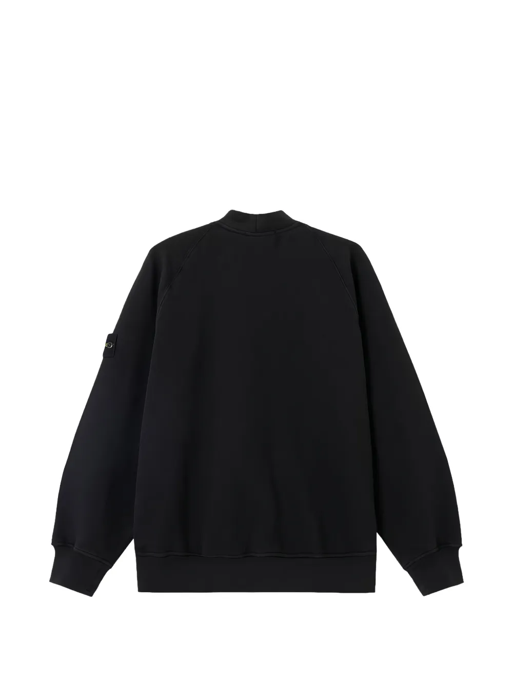 Stone Island 6100053 tubular cotton fleece sweatshirt Zwart