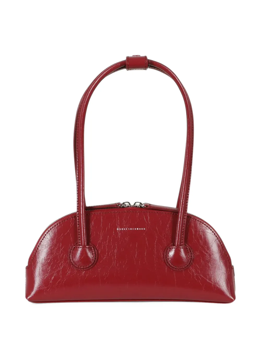 Marge Sherwood mini half-moon leather tote bag - Rouge