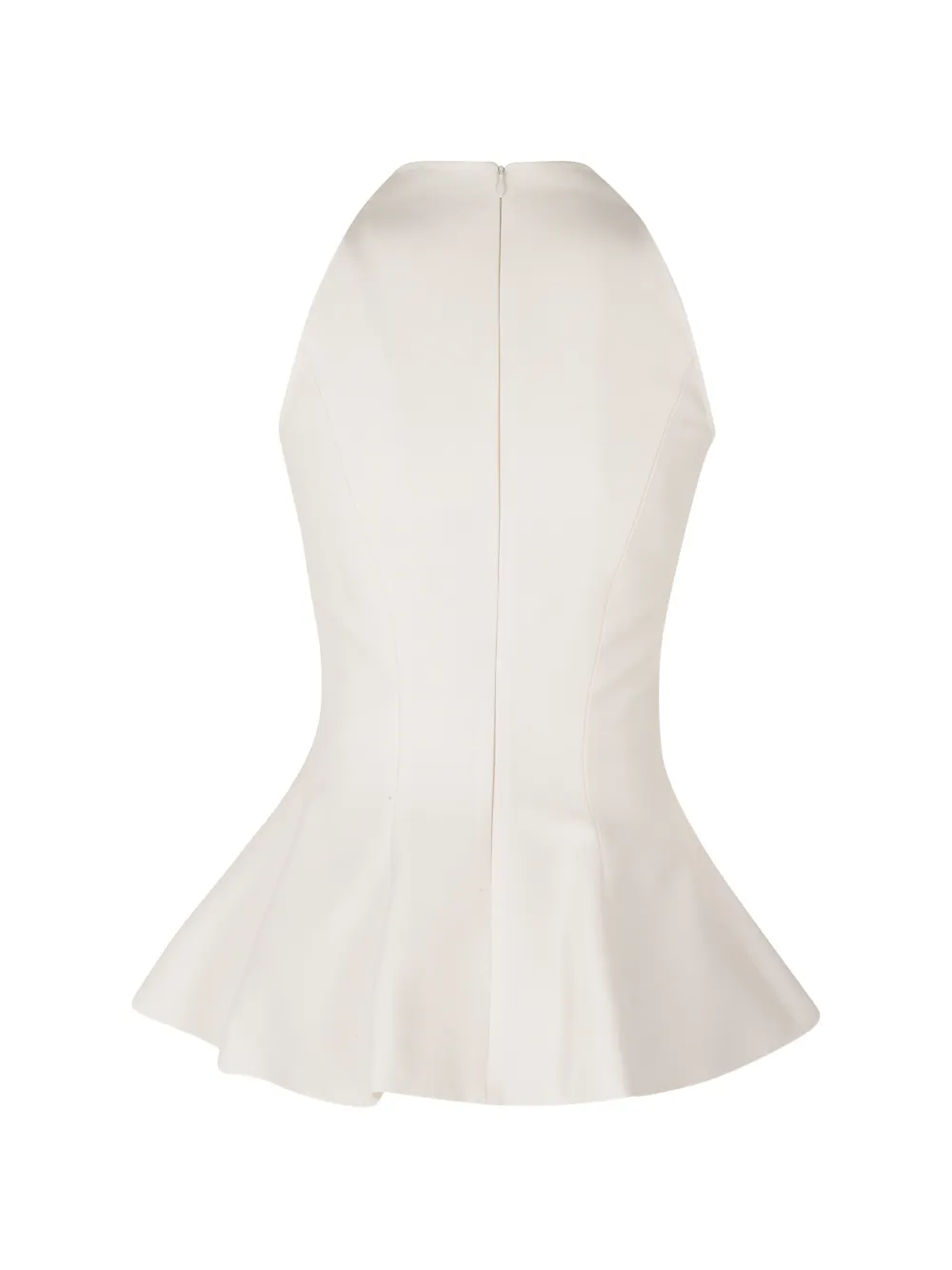 Magda Butrym asymmetric peplum blouse Wit