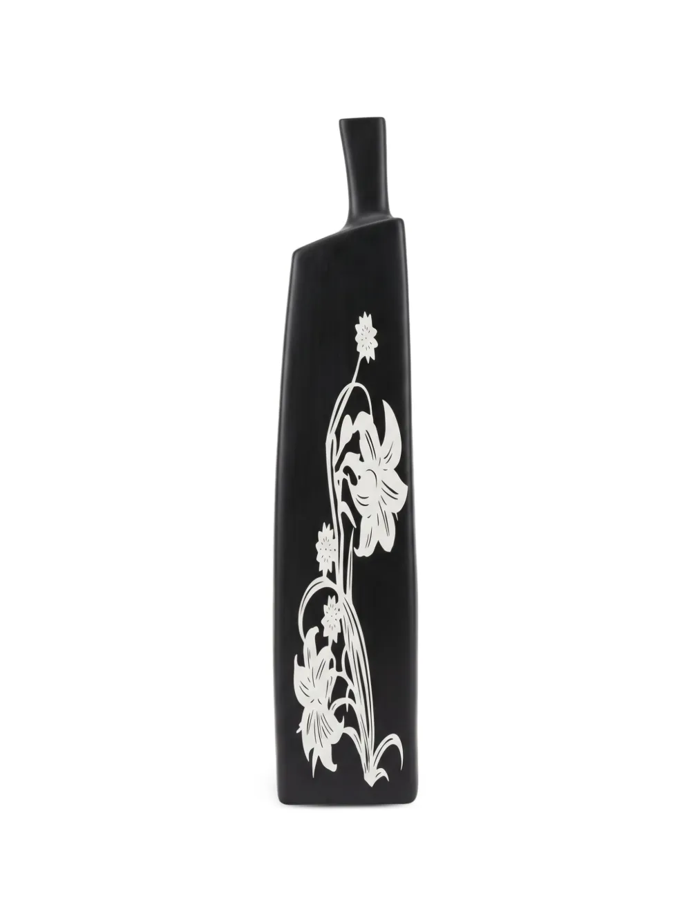 ENZO DE GASPERI floral-print ceramic vase - Schwarz