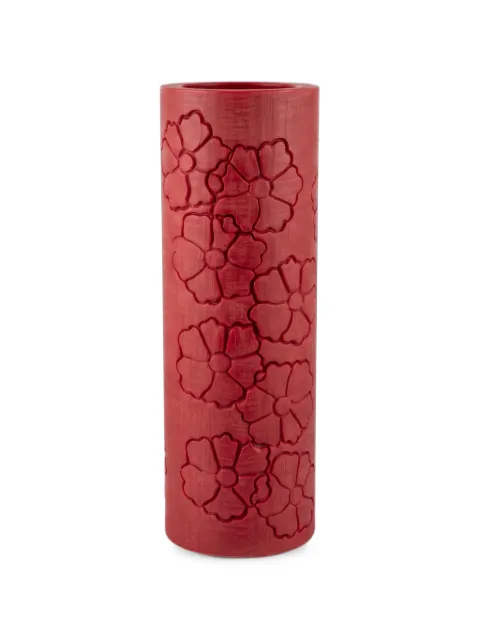 ENZO DE GASPERI floral-embossed cylindrical vase