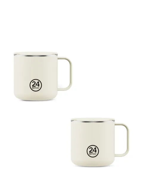 24bottles set de dos tazas Cotton con logo estampado