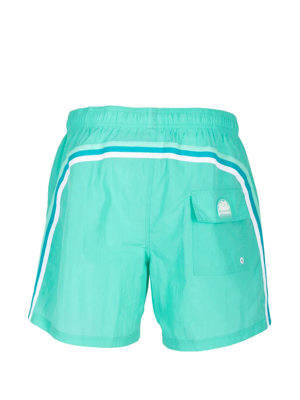 Sundek logo-patch swim shorts Groen