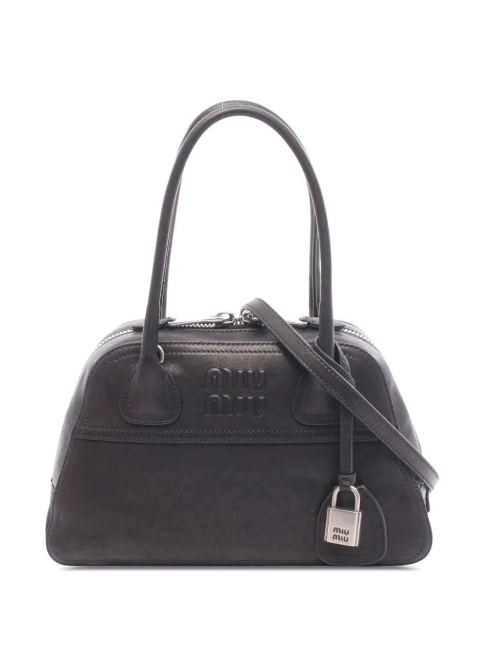 Miu Miu Pre-Owned 2020-2026 Leather Vivant satchel - Black