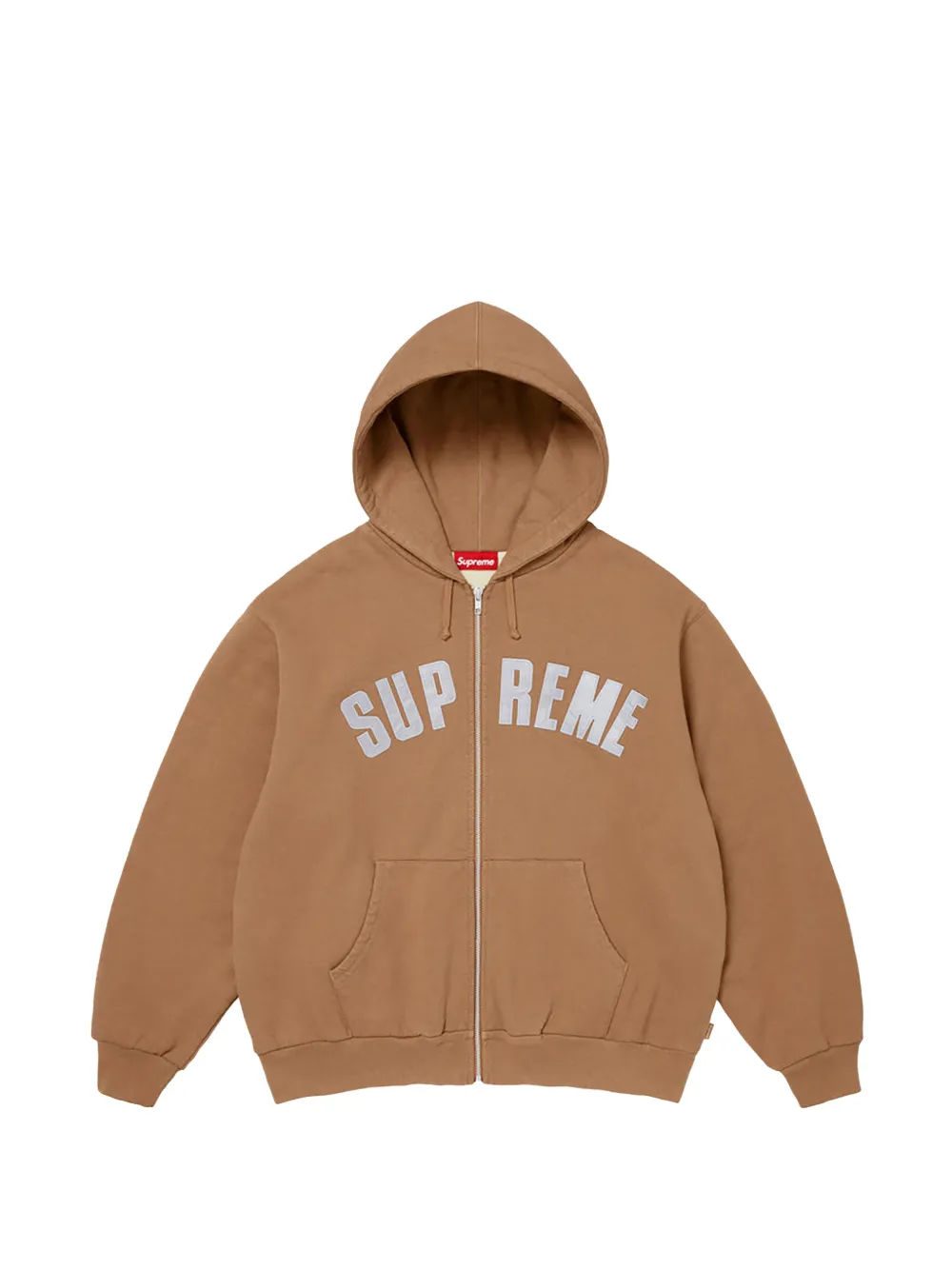 Supreme Arc hoodie met rits Bruin